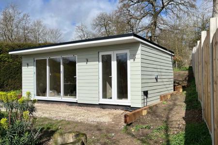 Garden annex situated in garden setting