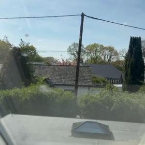 View from annex bedroom showing ground floor of annexe