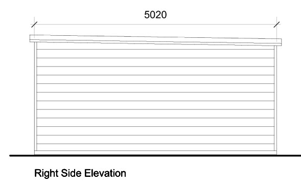 Garden Granny annexe - right elevation